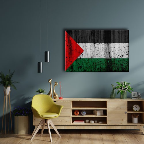 Filistin Bayrağı Kanvas Tablo 