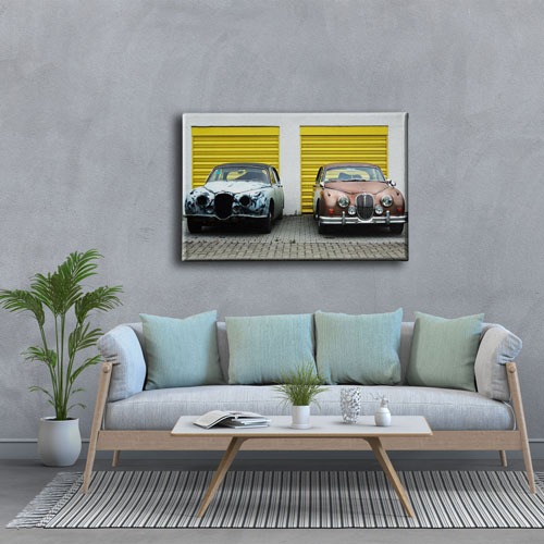 Klasik Arabalar Canvas Tablo