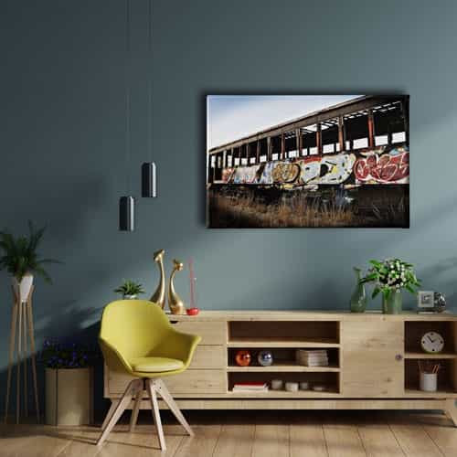 Hurda Tren Canvas Tablo 