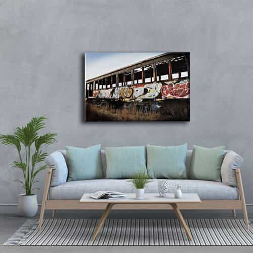Hurda Tren Canvas Tablo 