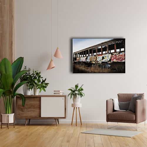 Hurda Tren Canvas Tablo 