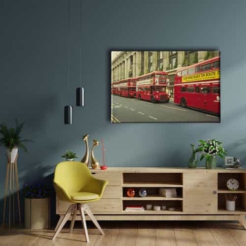 İki Katlı Minibüs Canvas Tablo