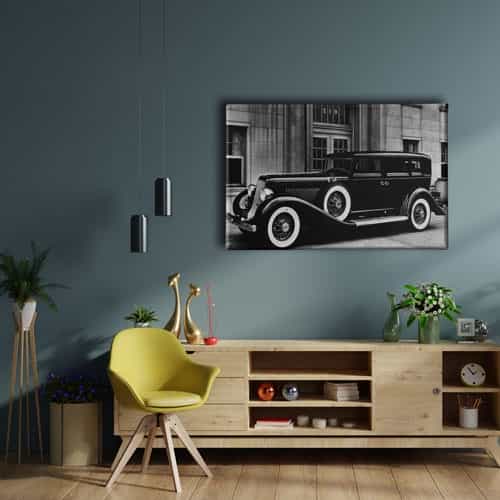 Antika Siyah Araba Canvas Tablo 