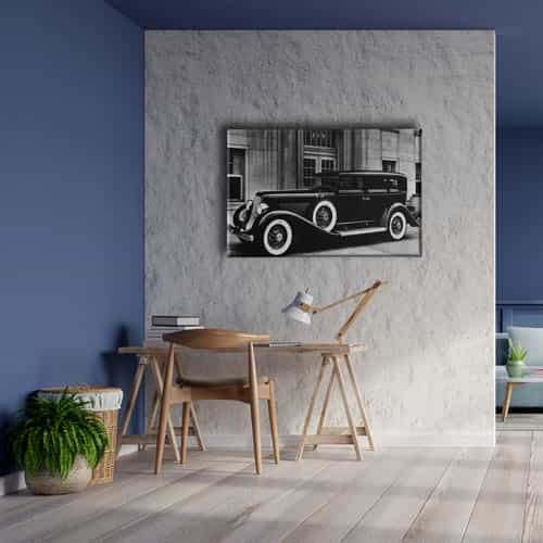 Antika Siyah Araba Canvas Tablo 