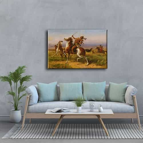 Savaşçı Kızılderili  Canvas Tablo