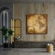 Eski Dünya Haritası Canvas Tablo