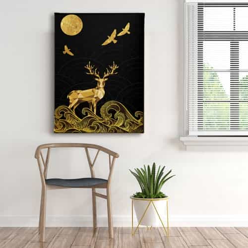 Kromatik Gold Geyikli Tablo 