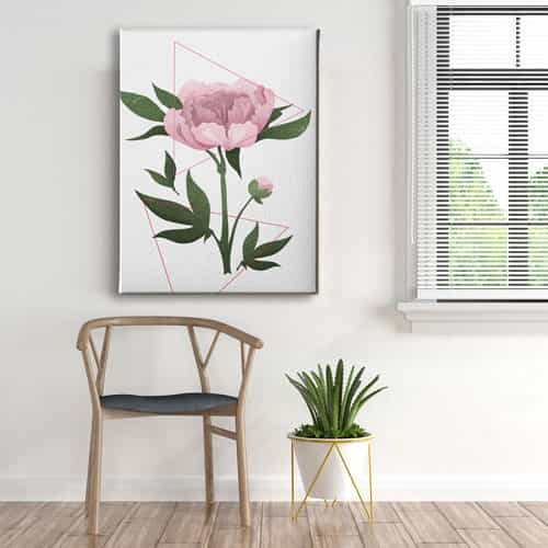 Pembe Çiçek Canvas Tablo