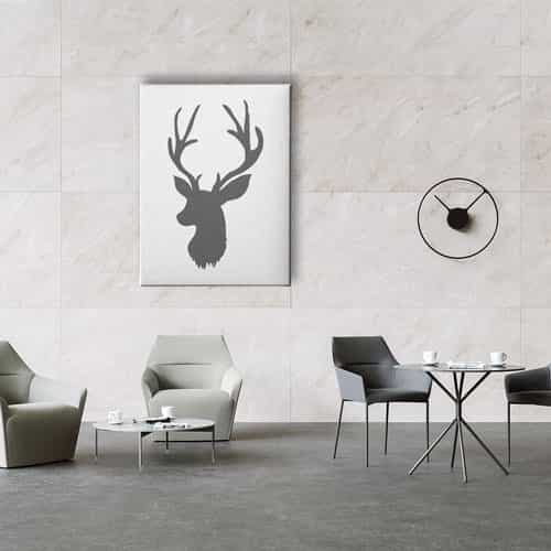 Gri Geyik Canvas Tablo