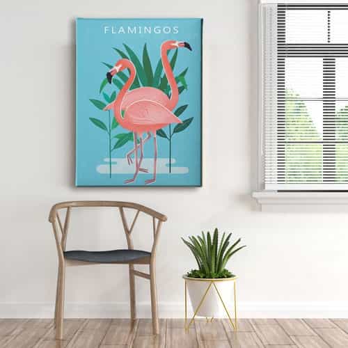 Flamingos Canvas Tablo