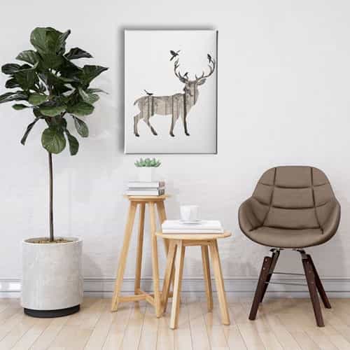Geyikli Modern Canvas Tablo 