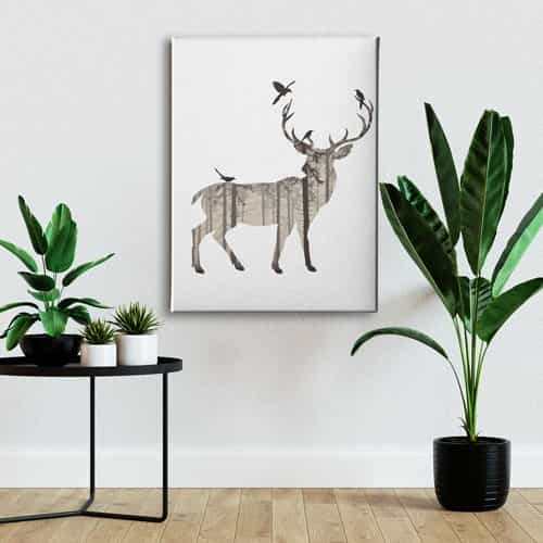 Geyikli Modern Canvas Tablo 