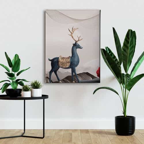 Geyikli Canvas Tablo 