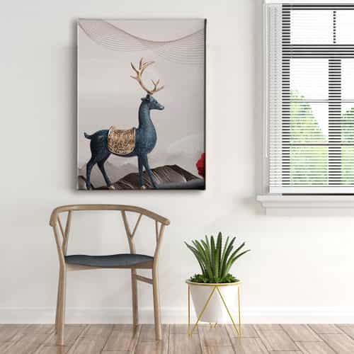 Geyikli Canvas Tablo 
