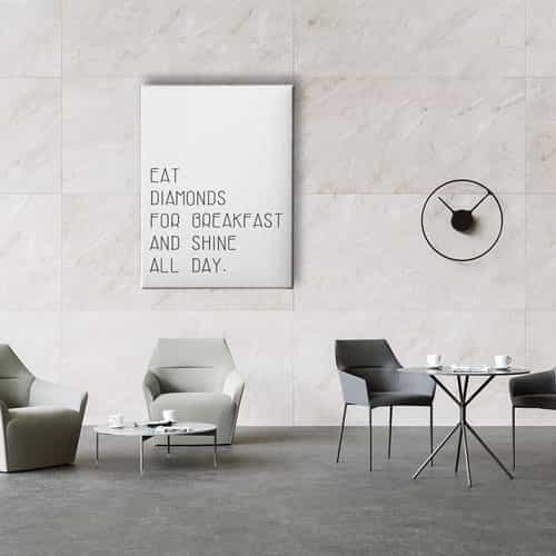 Eat Dıamonds For Breakfast And Shıne All Day Canvas Tablo 