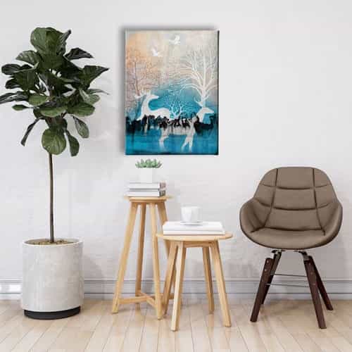 Geyikli Modern Canvas Tablo 
