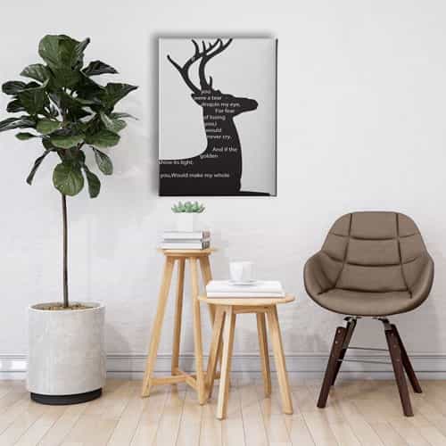 Geyikli Modern Canvas Tablo 