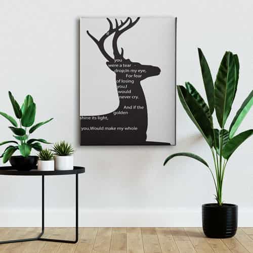 Geyikli Modern Canvas Tablo 