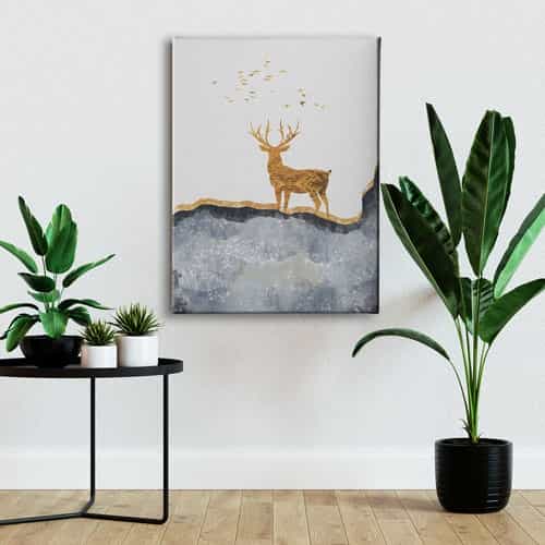 Geyikli Modern Canvas Tablo 