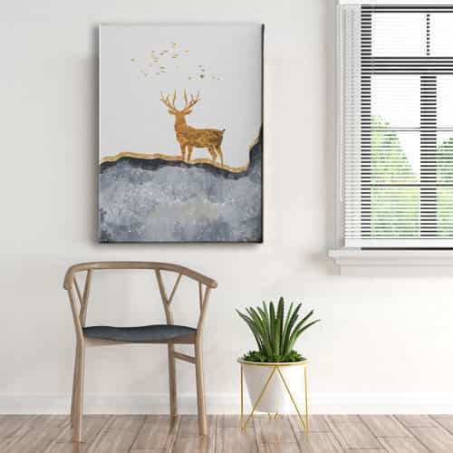 Geyikli Modern Canvas Tablo 