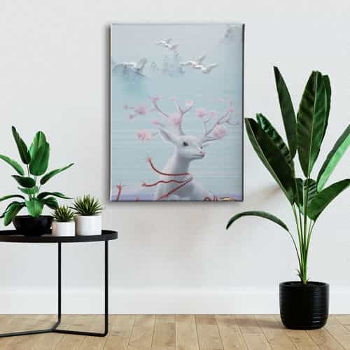 Geyik Canvas Tablo 