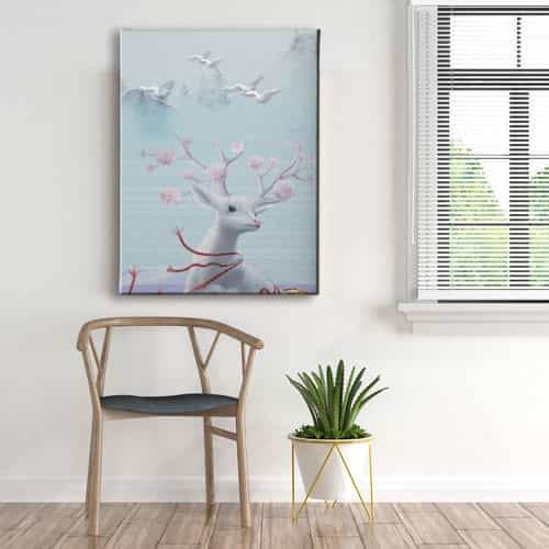 Geyik Canvas Tablo 