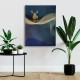 Golden Geyik Canvas Tablo 