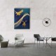 Golden Geyik Kartal Canvas Tablo 