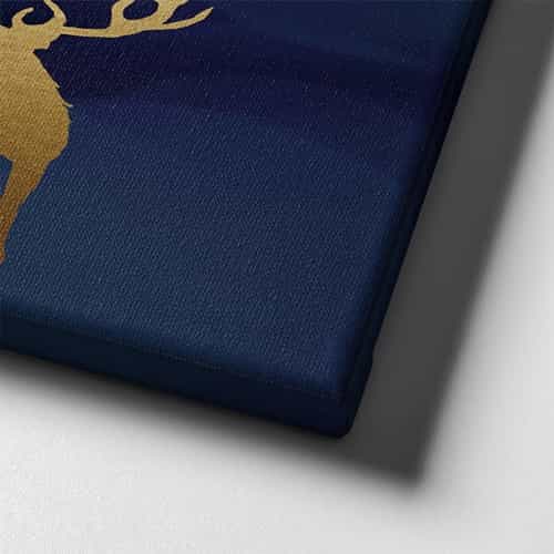 Golden Geyik Kartal Canvas Tablo 