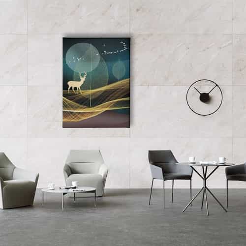 Golden Geyik Canvas Tablo 