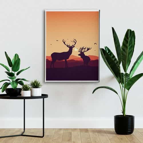 Geyik Canvas Tablo 