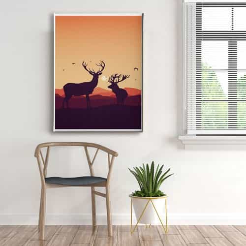 Geyik Canvas Tablo 
