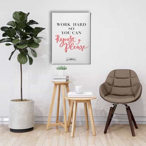 Work Hard So You Can  Canvas Tablo 