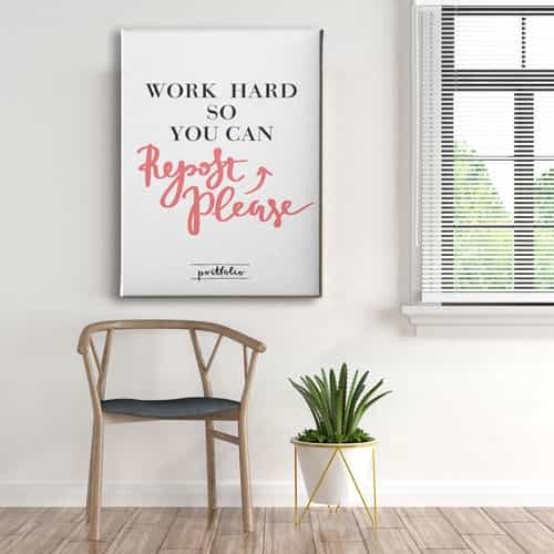Work Hard So You Can  Canvas Tablo 