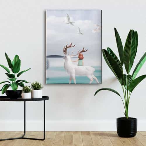 Geyik Canvas Tablo 