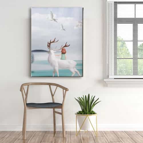 Geyik Canvas Tablo 