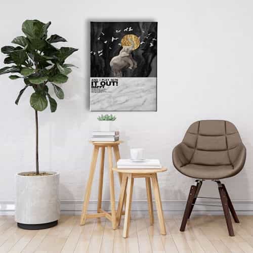 Geyikli Canvas Tablo 