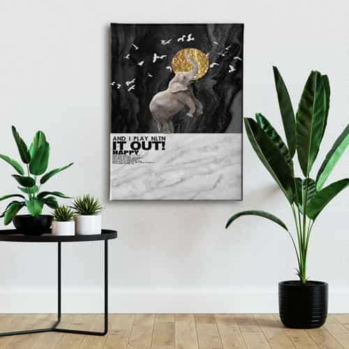 Geyikli Canvas Tablo 