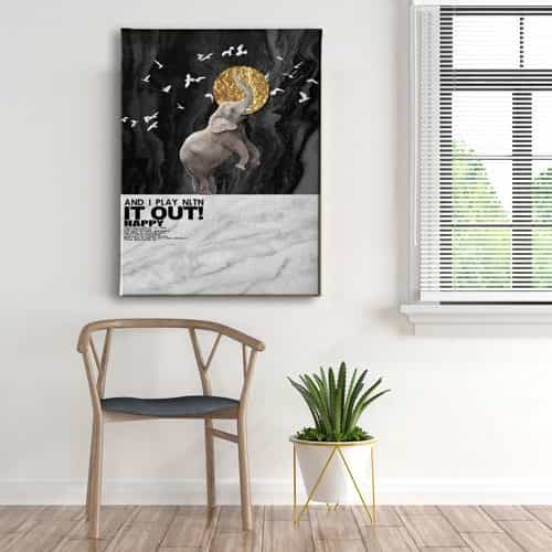 Geyikli Canvas Tablo 