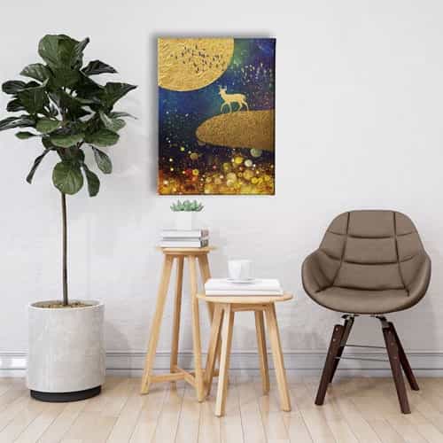 Geyikli Canvas Tablo 