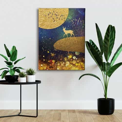 Geyikli Canvas Tablo 