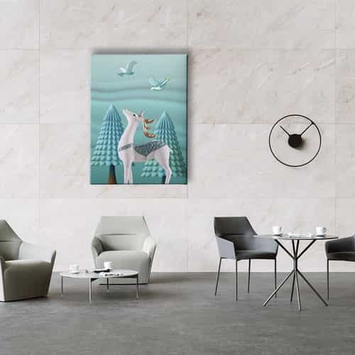 Geyikli Canvas Tablo 