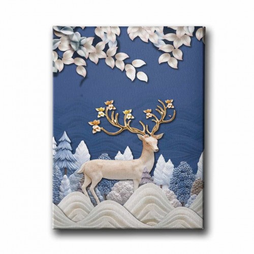 Geyikli Canvas Tablo 