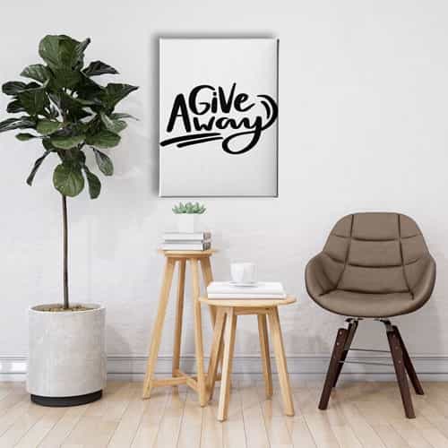 Give Away Canvas Tablo 