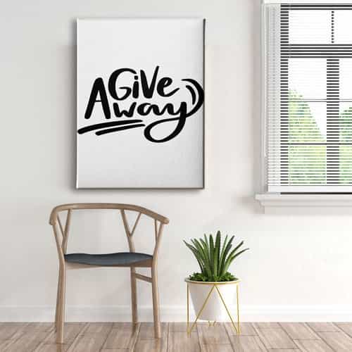 Give Away Canvas Tablo 