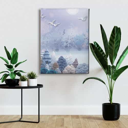 Geyikli Canvas Tablo 
