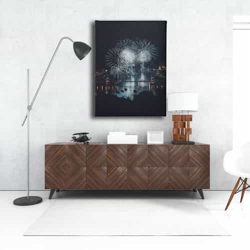 Şehir Havai Fişek Canvas Tablo 