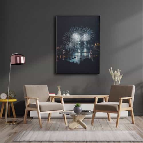 Şehir Havai Fişek Canvas Tablo 
